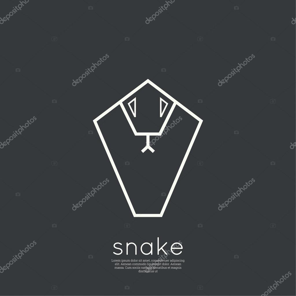 The symbol of the snake. vector logo design template