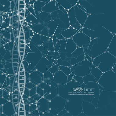 DNA molekül yapısına sahip soyut arkaplan