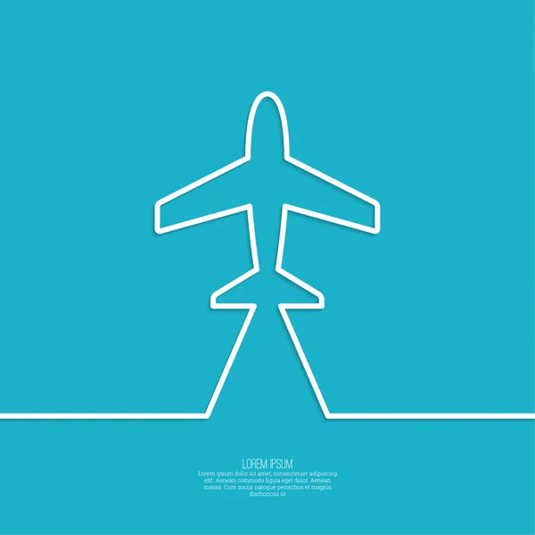 Avión Icono — Vector de stock