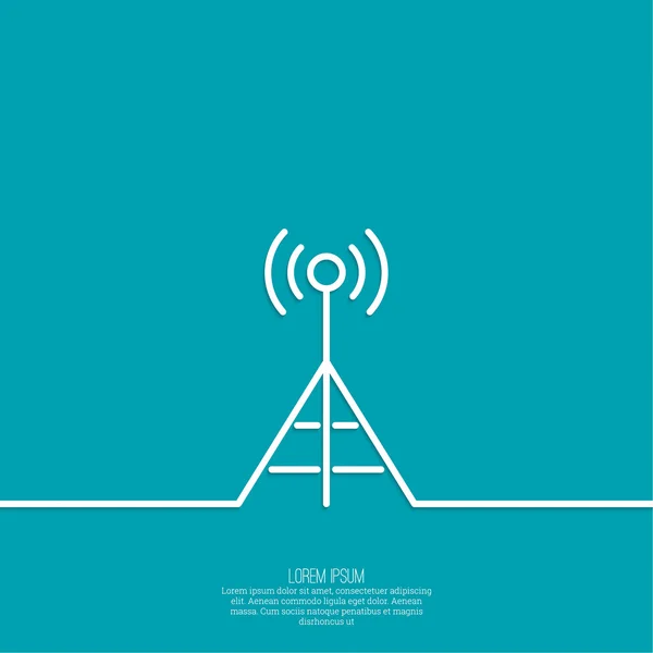 Radio antenna — Stock Vector