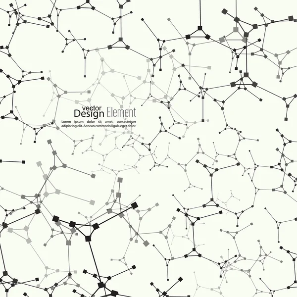 Fond abstrait avec structure moléculaire de l'ADN — Image vectorielle