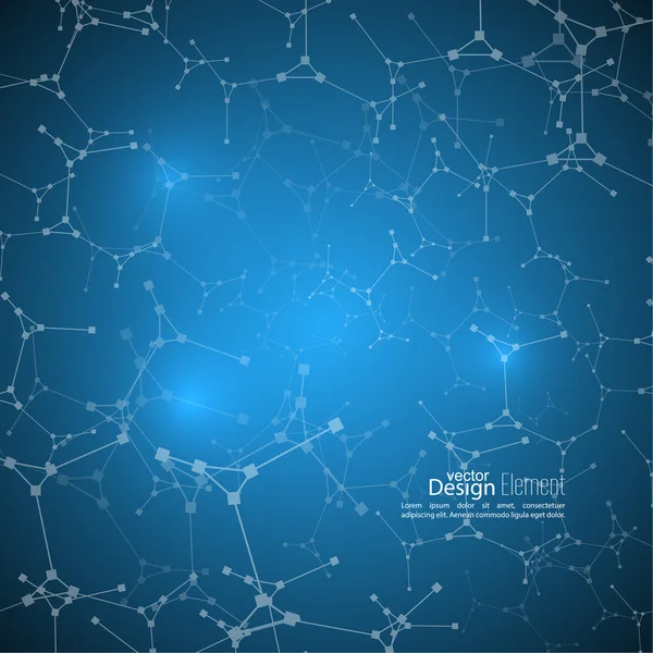Abstrakter Hintergrund mit dna-Molekülstruktur — Stockvektor