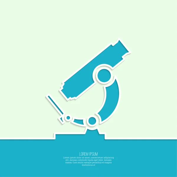 Microscopio Icono . — Vector de stock