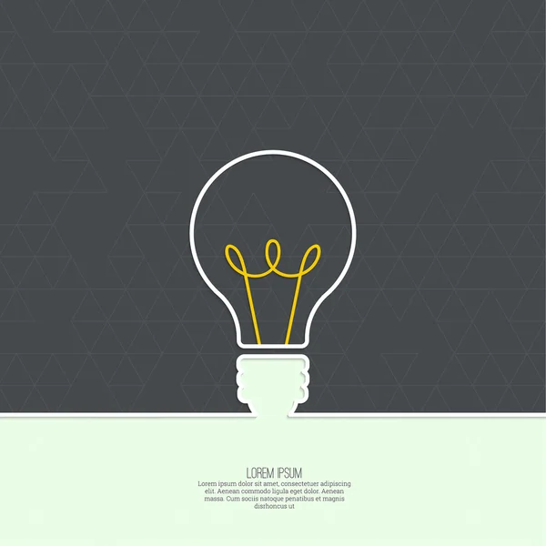 Bombilla idea de luz. — Vector de stock