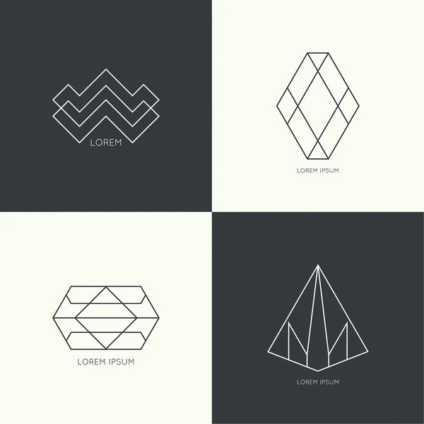 Conjunto de logotipo vetor hipster —  Vetores de Stock