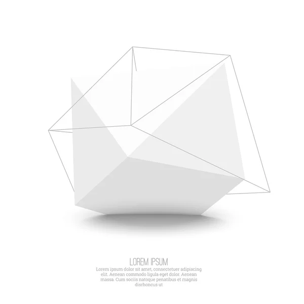 Abstrakcyjny poligonalny kształt geometryczny. — Wektor stockowy