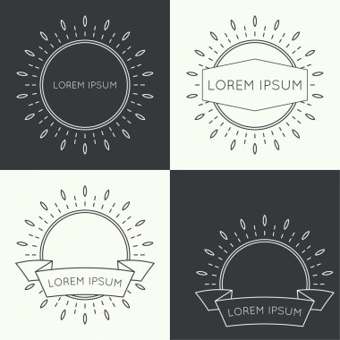 Set of vintage banners. clipart