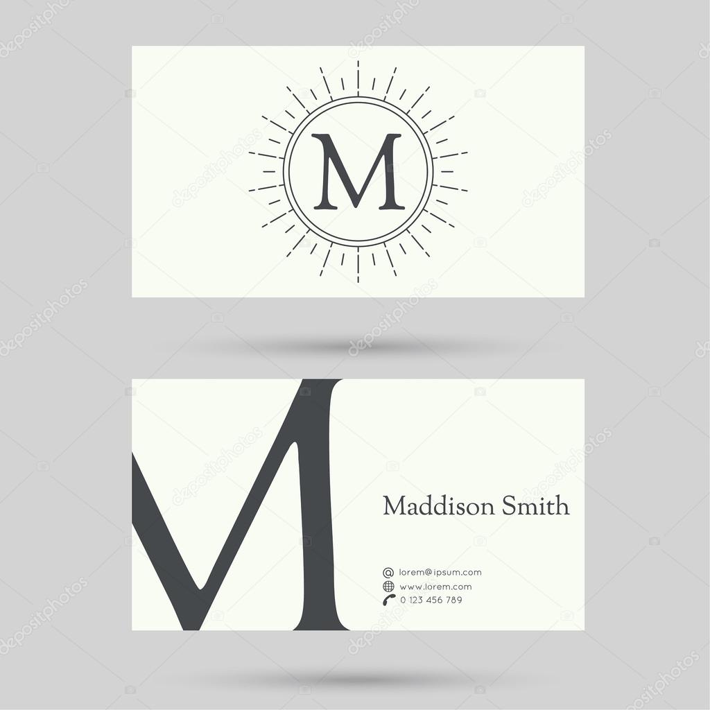 Trendy business card template.