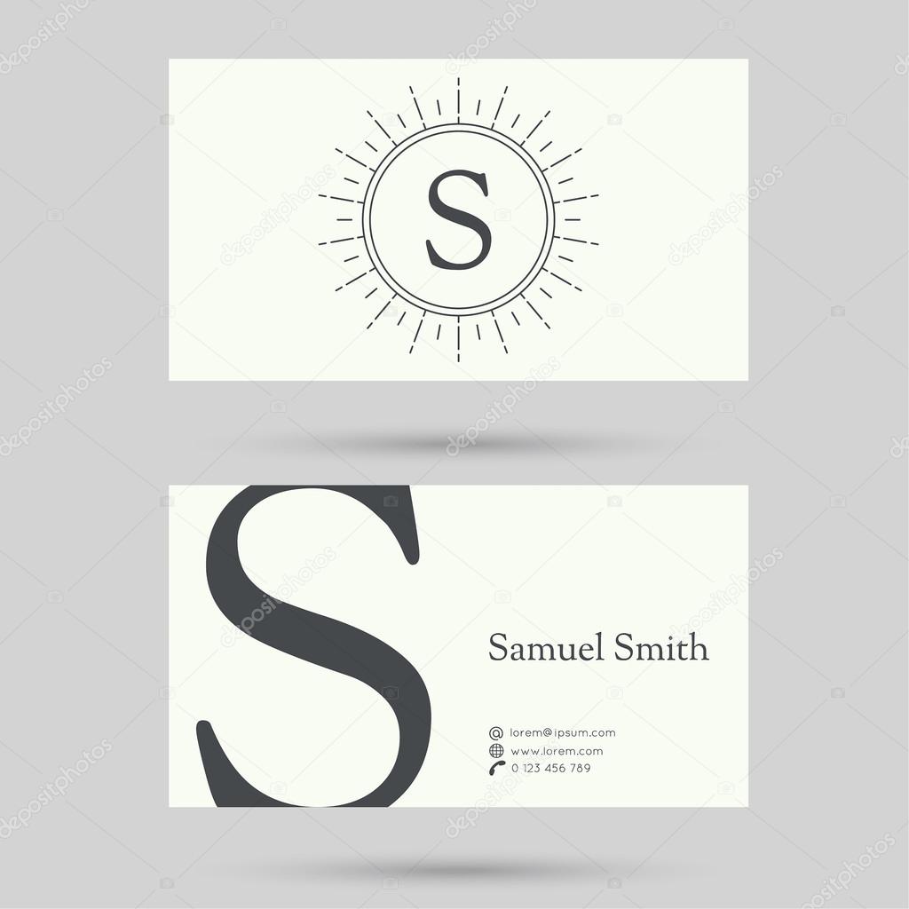 Trendy business card template.