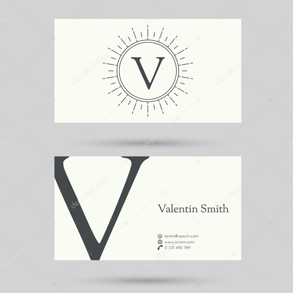 Trendy business card template.
