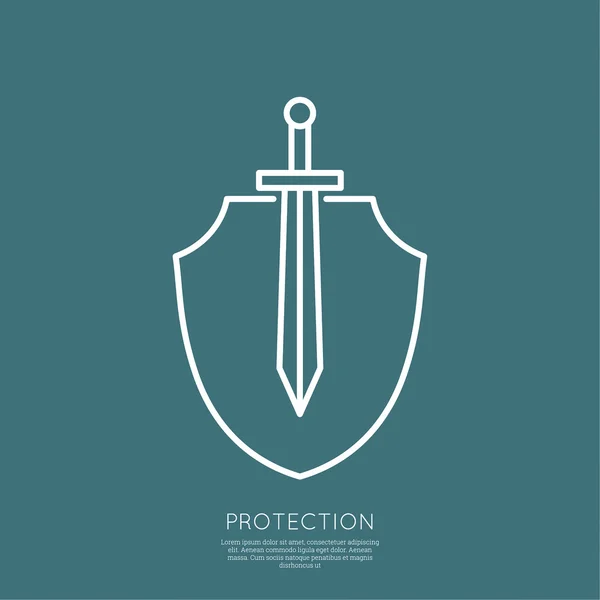 Shield and sword. — Stock Vector