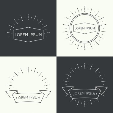 Set of vintage banners. clipart