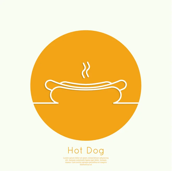 Icona hot dog. — Vettoriale Stock