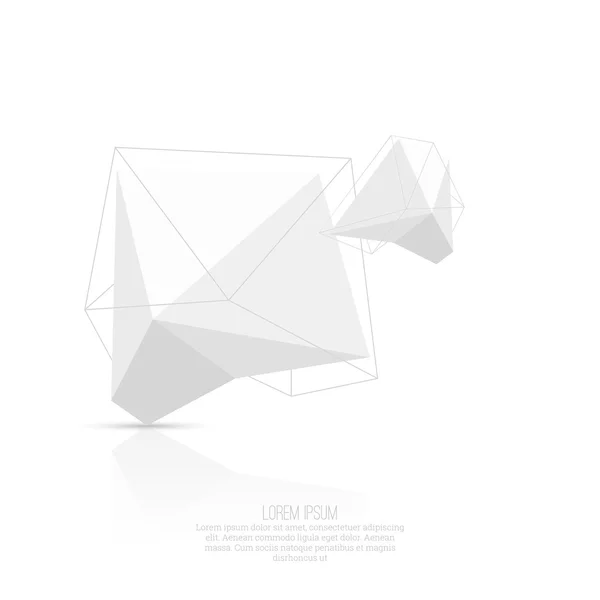 Abstrakt polygonal geometrisk form. — Stock vektor