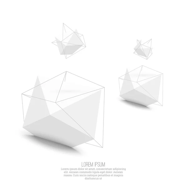 Abstrakt polygonal geometrisk form. — Stock vektor