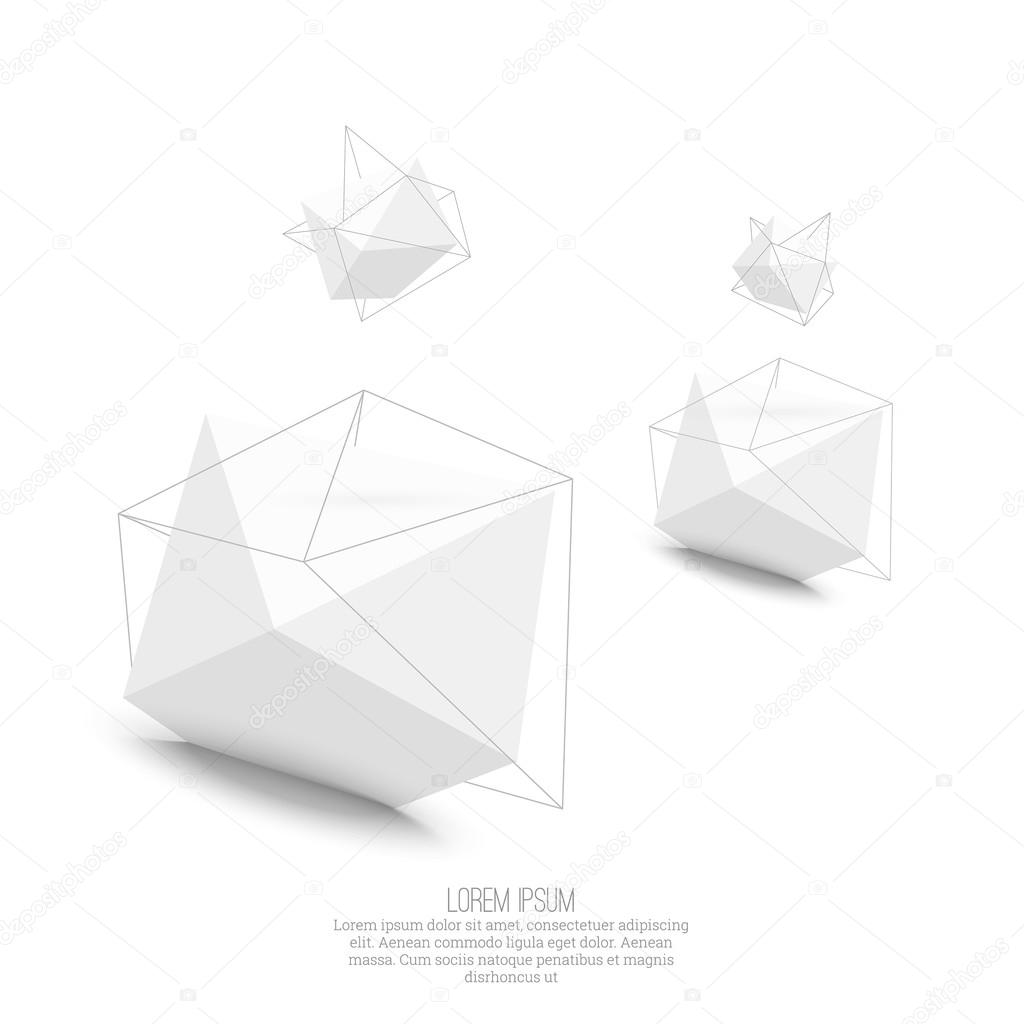 Abstract polygonal geometric shape.