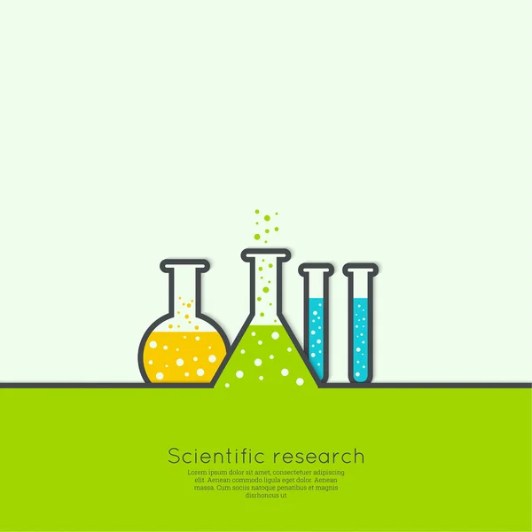 The concept of chemical science research lab — Stock Vector