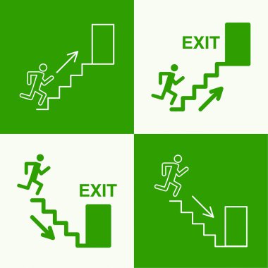 Emergency exit sign. clipart