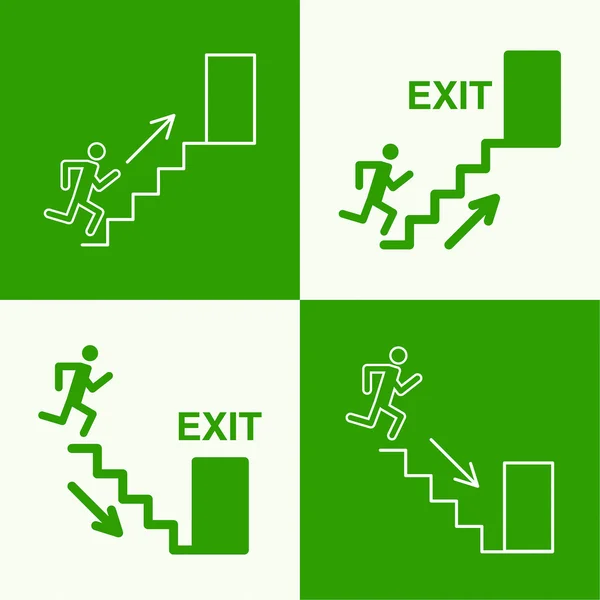 Emergency exit sign. — Stock Vector