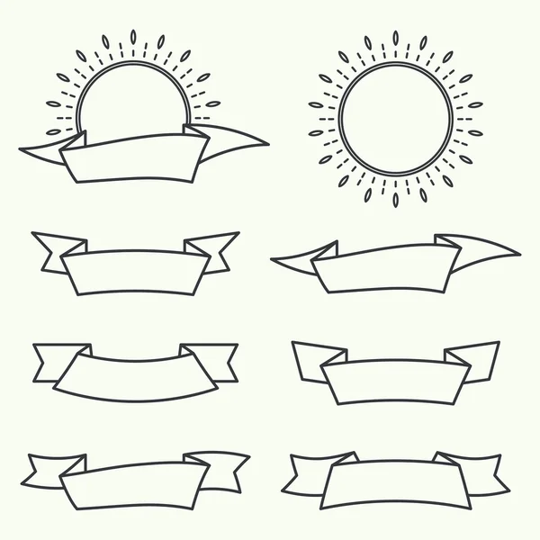 Conjunto de elementos decorativos vintage . — Archivo Imágenes Vectoriales