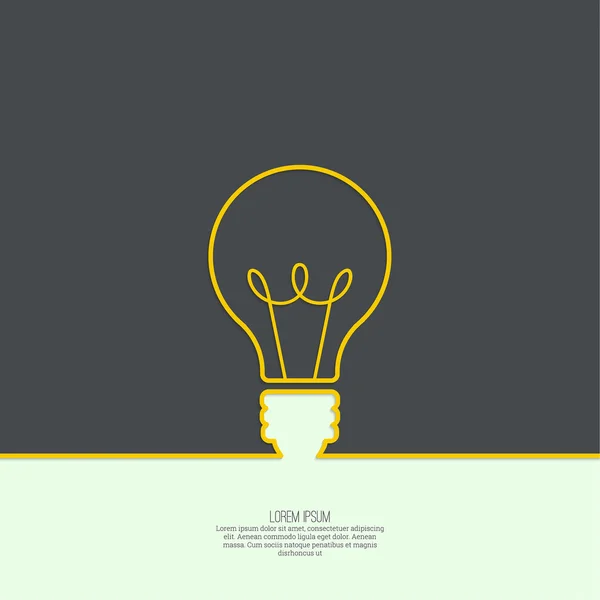 Bombilla idea de luz. — Vector de stock