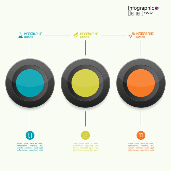 Comparative chart with templates for presentation