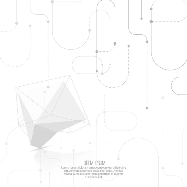 Forma geometrica astratta poligonale. — Vettoriale Stock