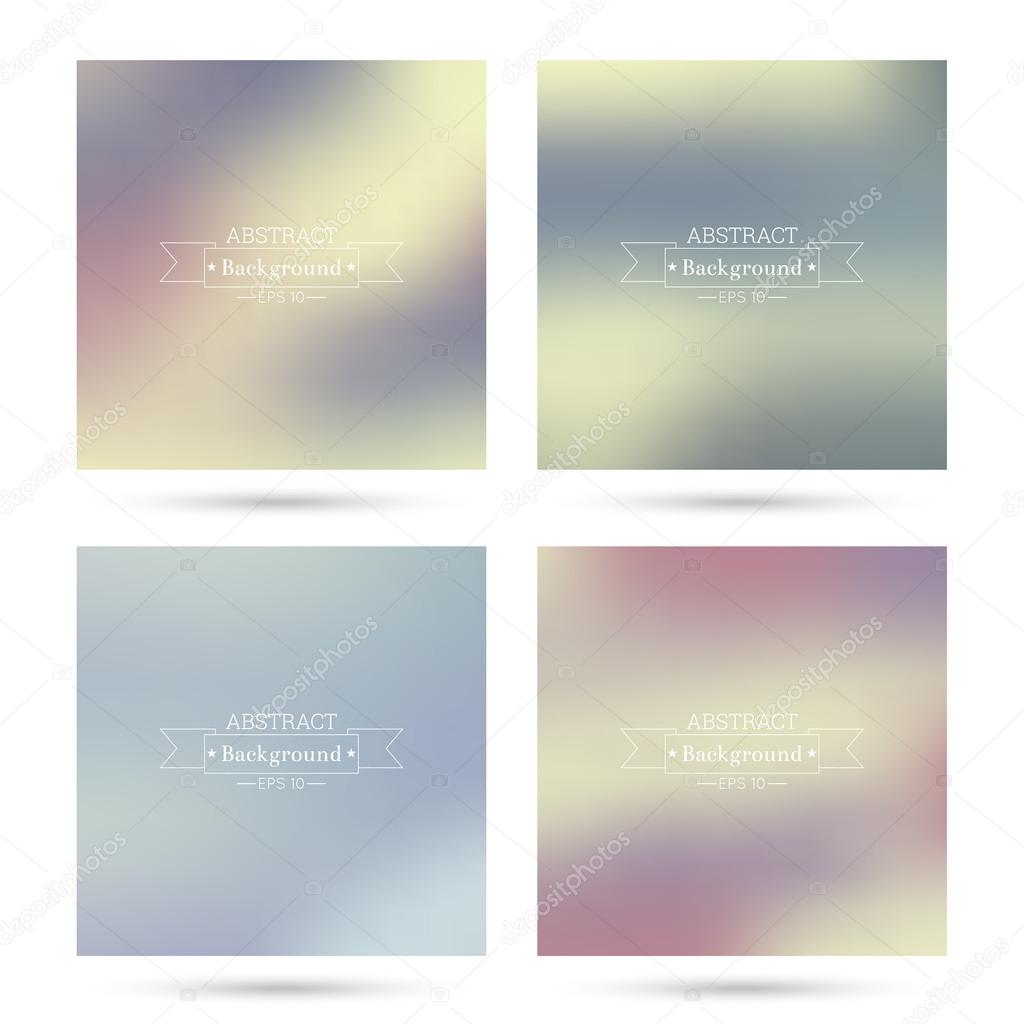 Set  colorful abstract backgrounds blurred.