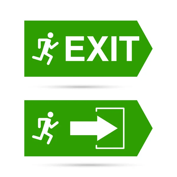 Emergency exit sign. — Stock Vector