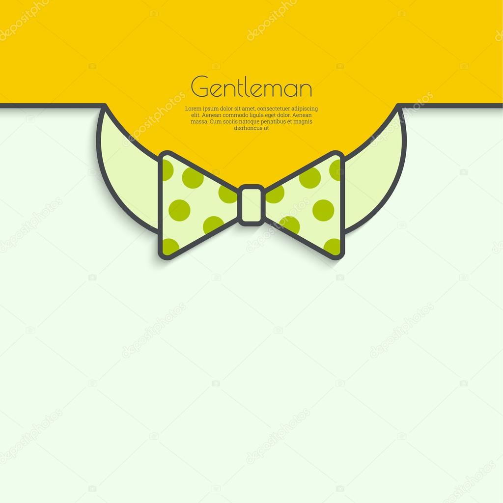 Abstract background with vector bow tie.