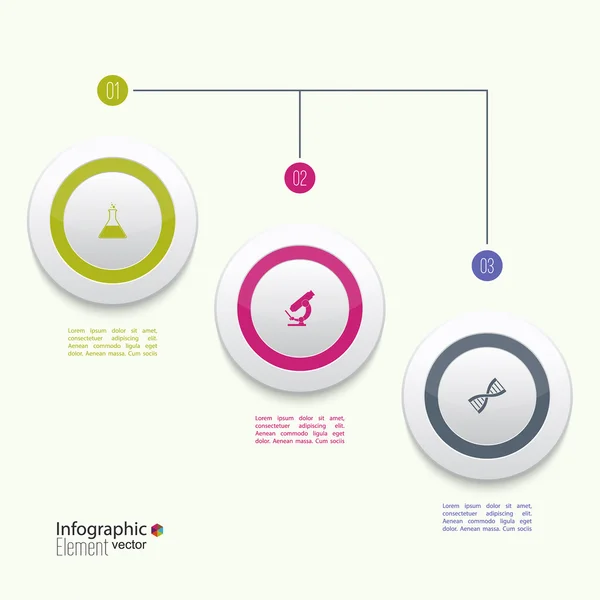 Comparative chart with templates for presentation — Stock Vector