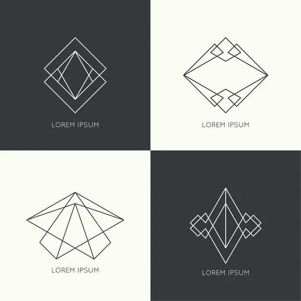 Conjunto de vector logotipo hipster — Archivo Imágenes Vectoriales