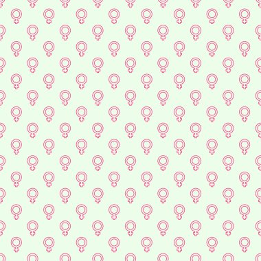 kadınsı sembolü ile yinelenen geometrik arka plan. 