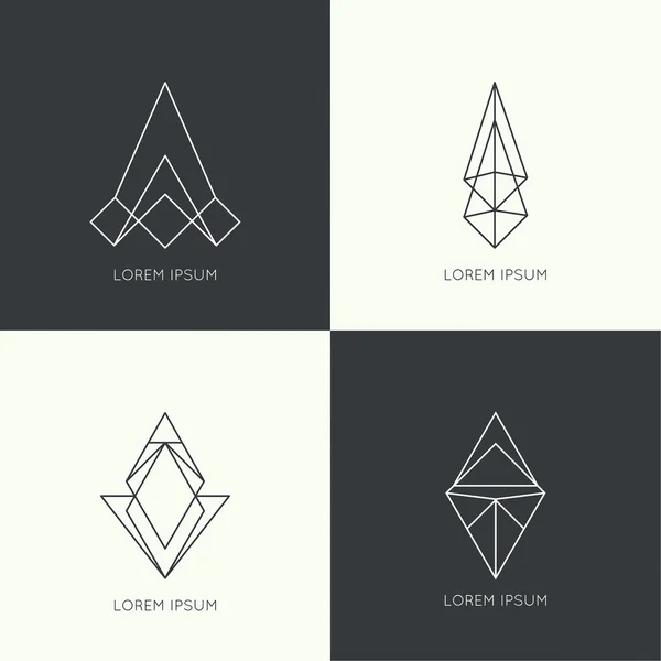 Conjunto de vector logotipo hipster — Vector de stock