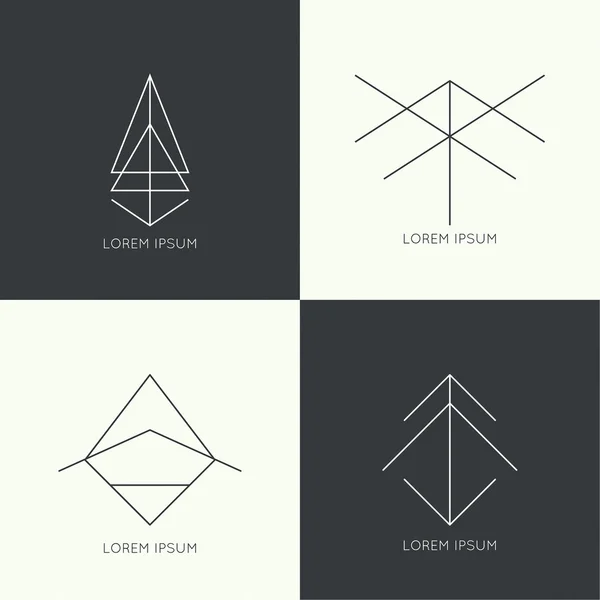 Verzameling van vector hipster logo — Stockvector