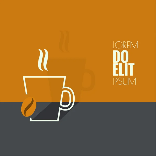 Fondo abstracto con una taza de café — Vector de stock