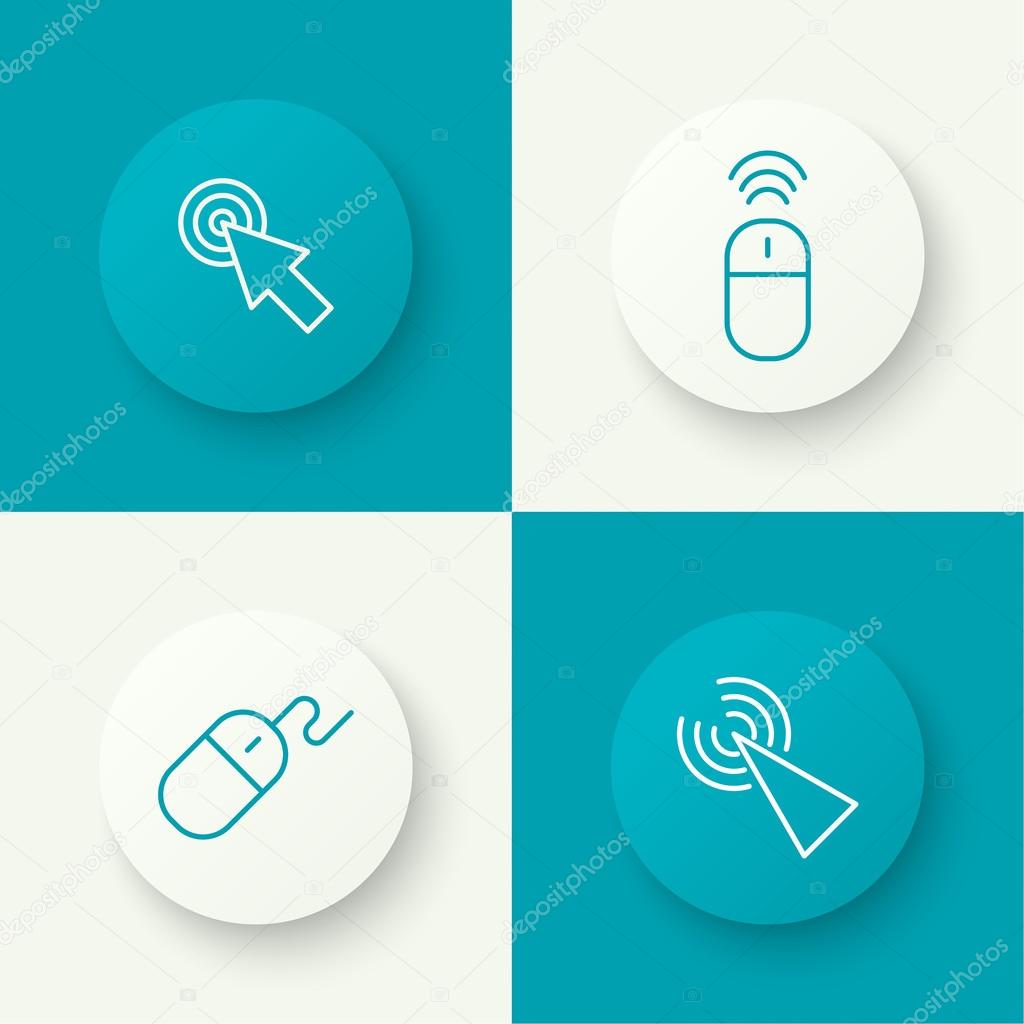 Set icon Computer mouse