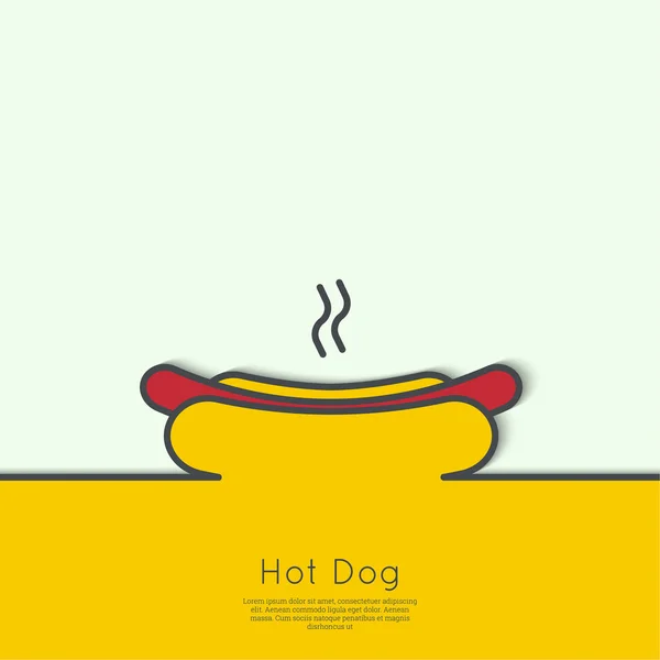 Hot dog ikon. — Stock Vector
