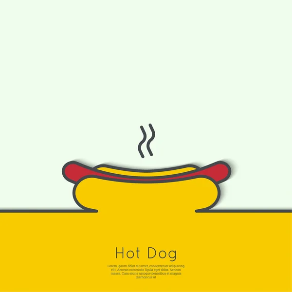 Hotdog-Ikone. — Stockvektor