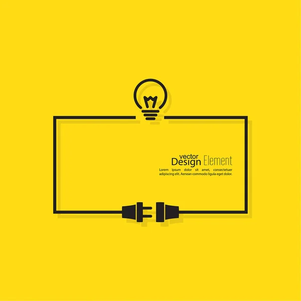 Abstracte achtergrond met draad plug- and -socket. — Stockvector