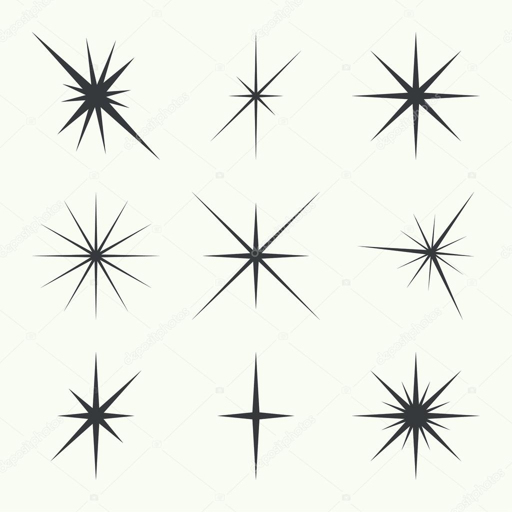 Vector set of stars