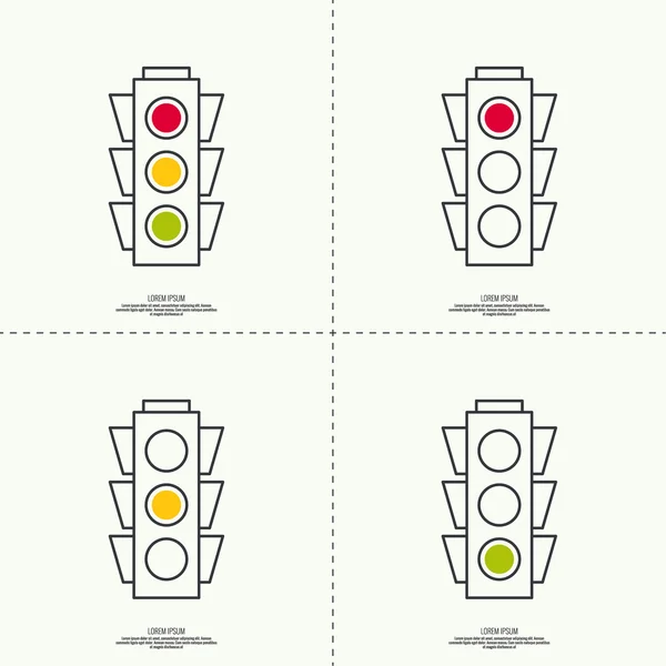 Abstracte achtergrond met verkeerslichten. — Stockvector