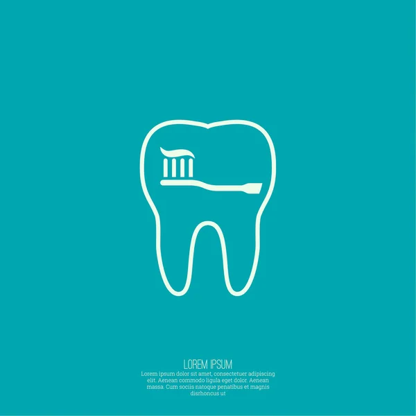 Antecedentes con contorno dental . — Archivo Imágenes Vectoriales