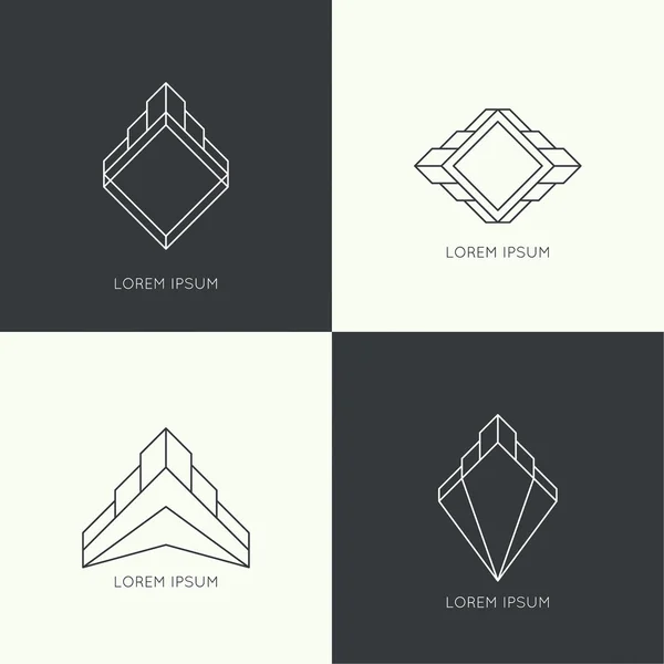 Ensemble de logo vectoriel hipster — Image vectorielle