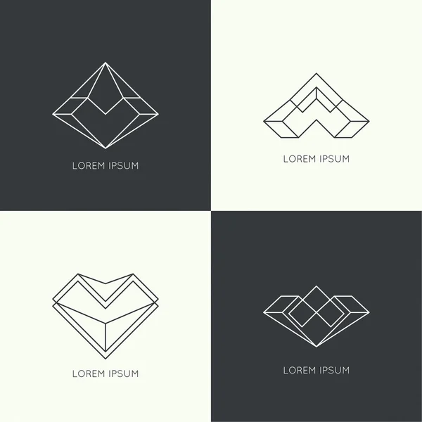 Ensemble de logo vectoriel hipster — Image vectorielle