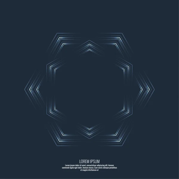 Fondo abstracto con un hexagonal — Vector de stock