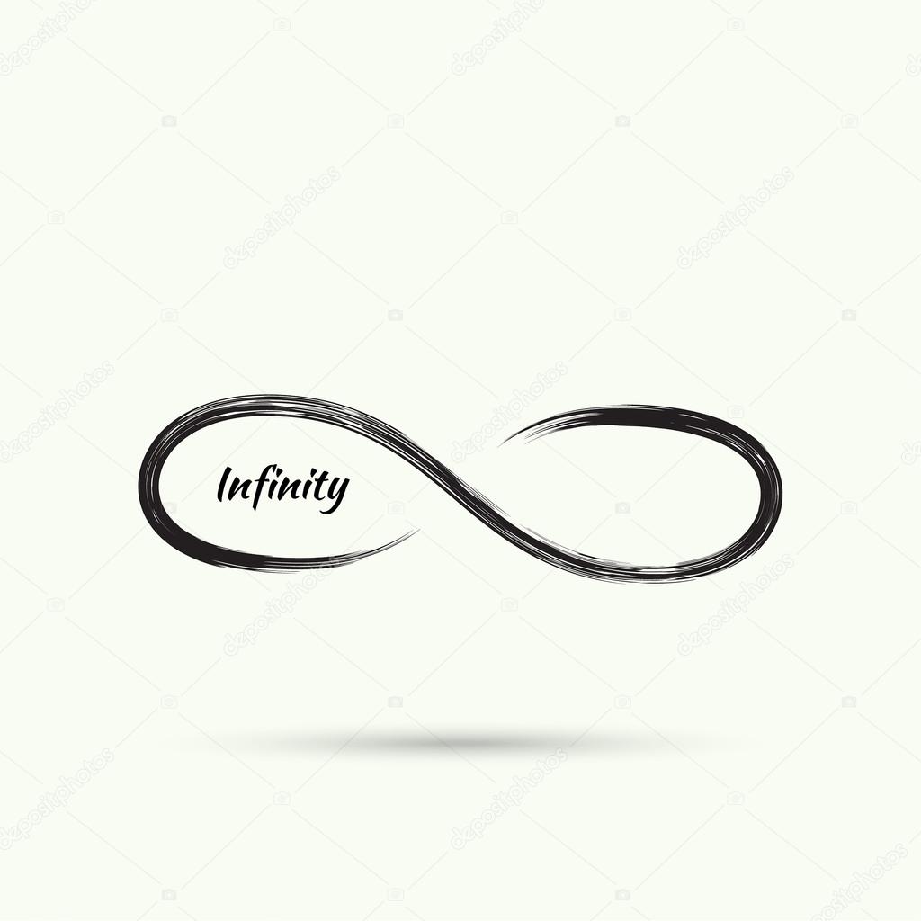 Hand Drawn Scribble Infinity sign.