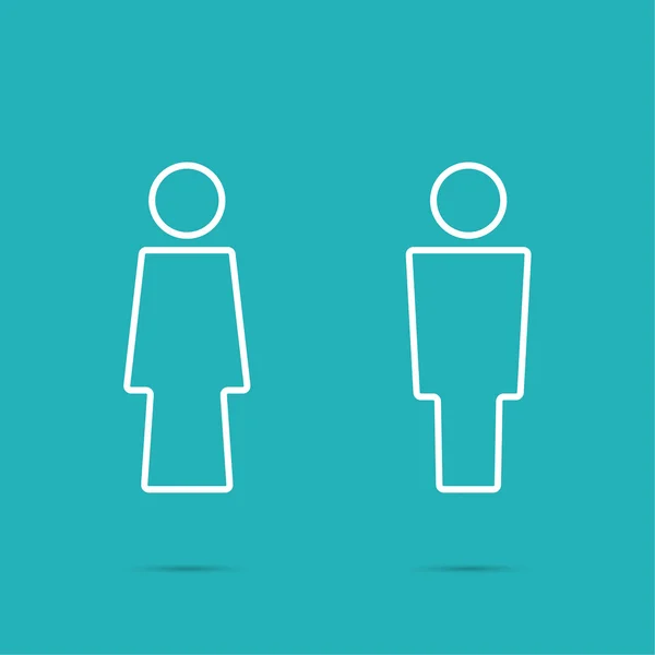 Icônes vectorielles homme et femme — Image vectorielle