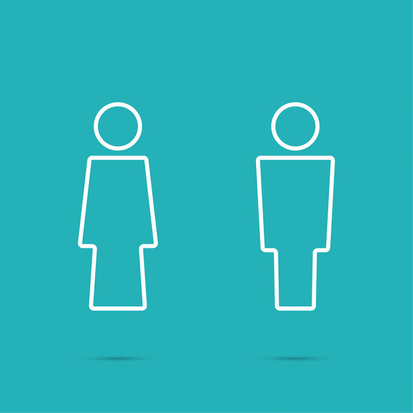 Vector man and woman icons