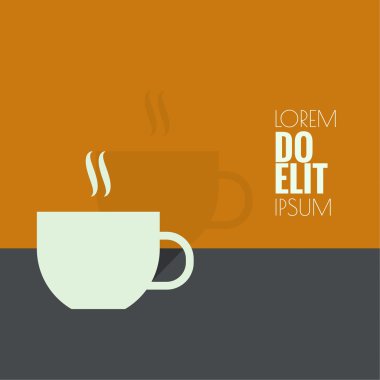 Bir fincan kahveyle soyut bir arkaplan